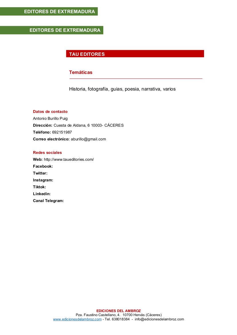 Tau Editores